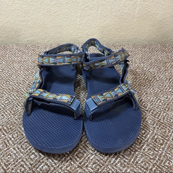TEVA WOMEN'S ORIGINAL UNIVERSAL SPORT EVERYDAY BLUE SANDALS SZ 9 AZTEC CASUAL - Picture 3 of 7